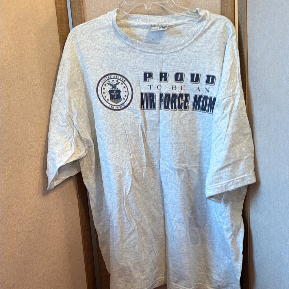 Gear For Sports Gray Cotton T-Shirt proud to be an Air Force mom xxl